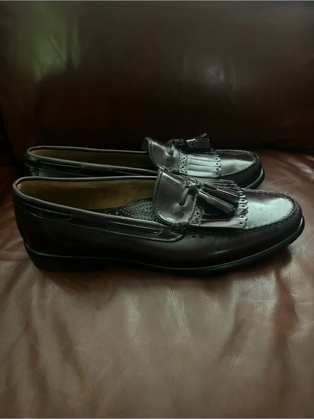 G.H. Bass & Co. Burgundy Tassel Loafers